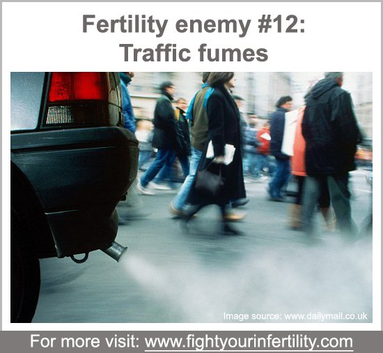 Air pollution and traffic fumes tied to infertility risk, air pollution and infertility, environmental causes of infertility