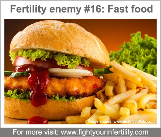 does fast food cause infertility, can fast food cause infertility, fast food and infertility, worst foods for fertility, foods bad for fertility
