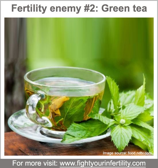 does drinking green tea affect fertility, can drinking green tea affect fertility, does drinking green tea decrease fertility, is it safe to drink green tea during pregnancy, worst foods for fertility, foods bad for fertility