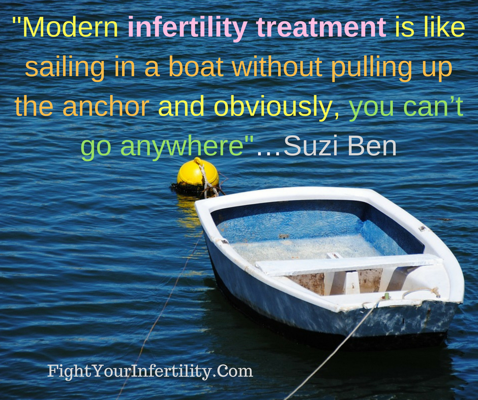 Modern infertility treatment is like sailing in a boat without pulling up the anchor and obviously, you can’t go anywhere…